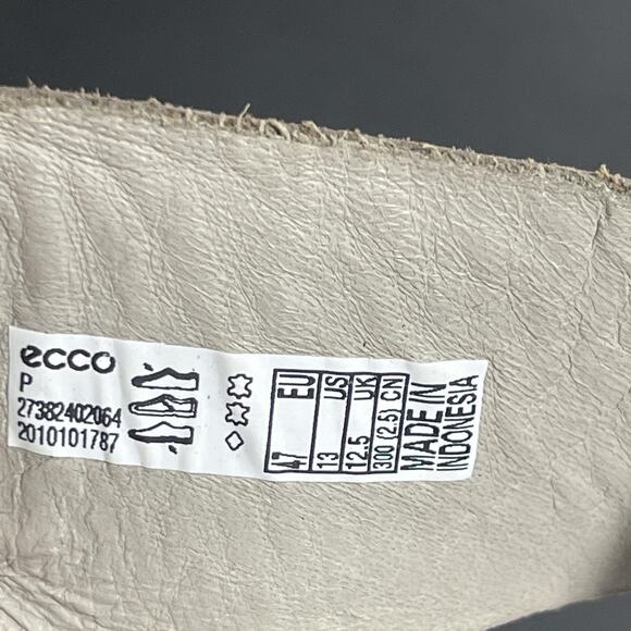 Ecco Sandals Shoes‎ Mens Size 13 US 47 EU Brown Leather Double Buckle Slides - Picture 9 of 11